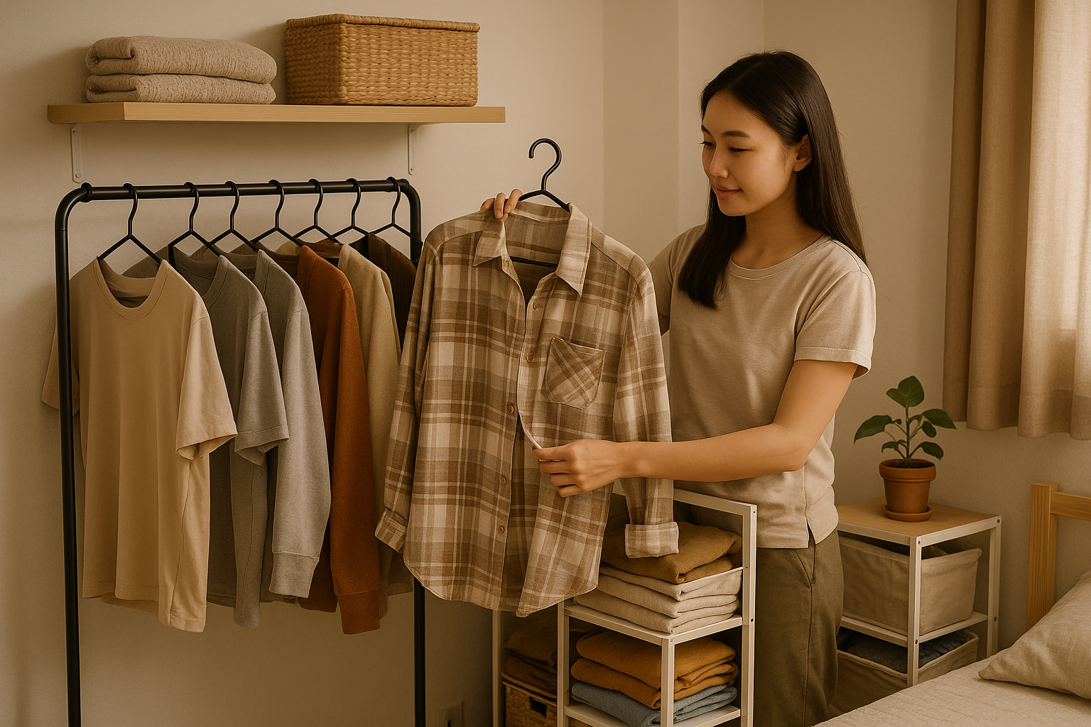 Cara Menyimpan Pakaian Banyak di Kamar Kos Sempit Tanpa Lemari Besar - PlatformKita