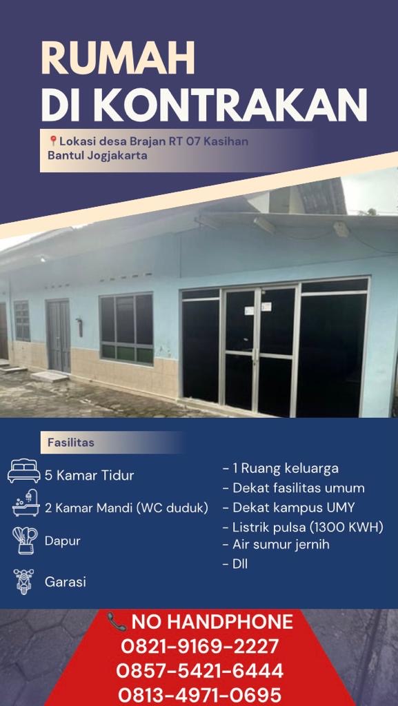 Kontrakan Biru UMY Brajan — kontrakan di yogyakarta