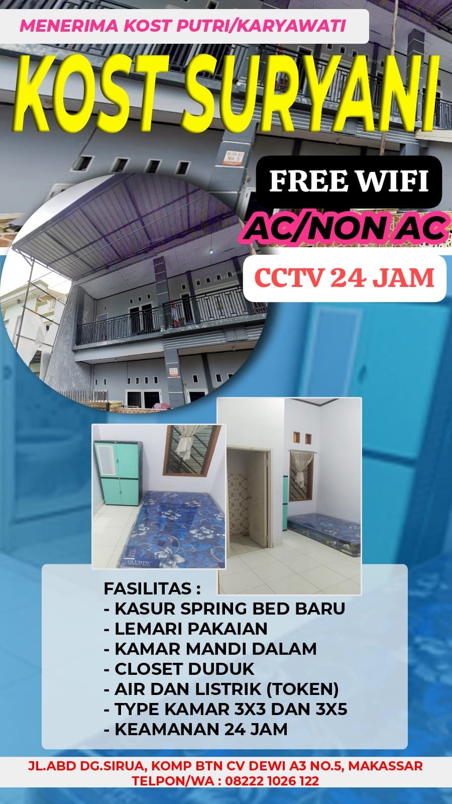 KOST SURYANI — kos di makassar