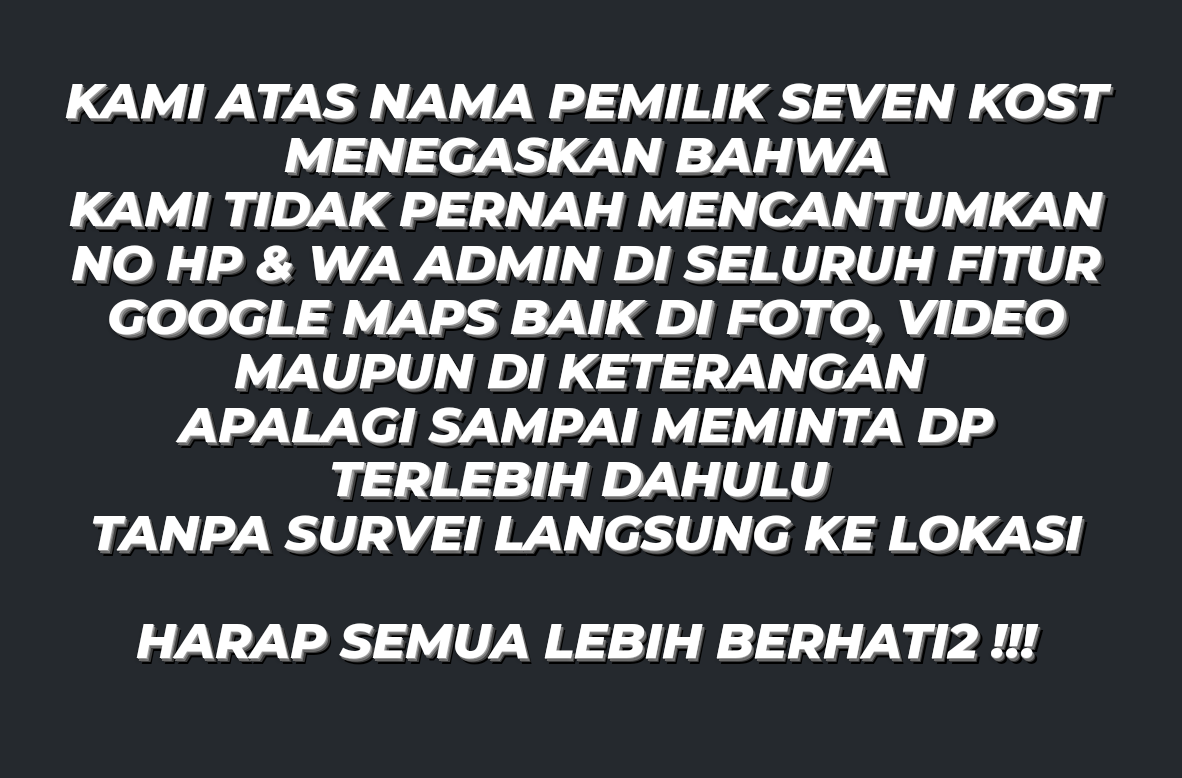 Seven Kost - Tamim — kos di bandung