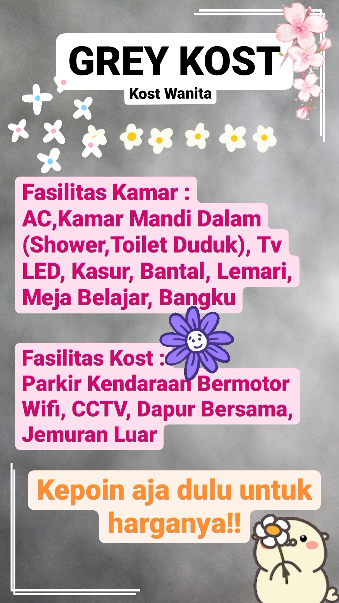 GREY KOST - Sewa di Cipondoh